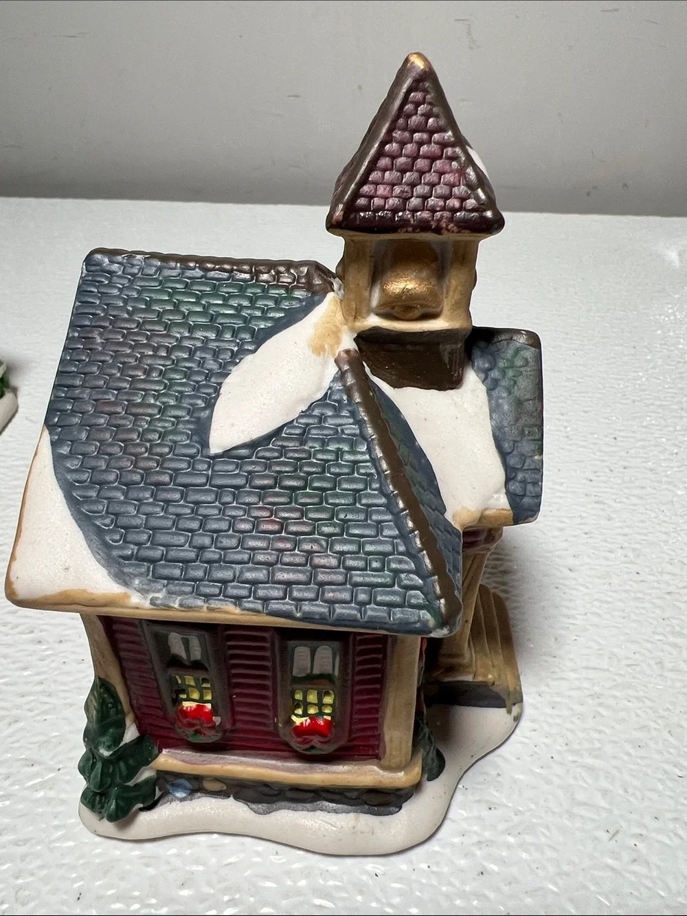 Porcelain Christmas Church and School